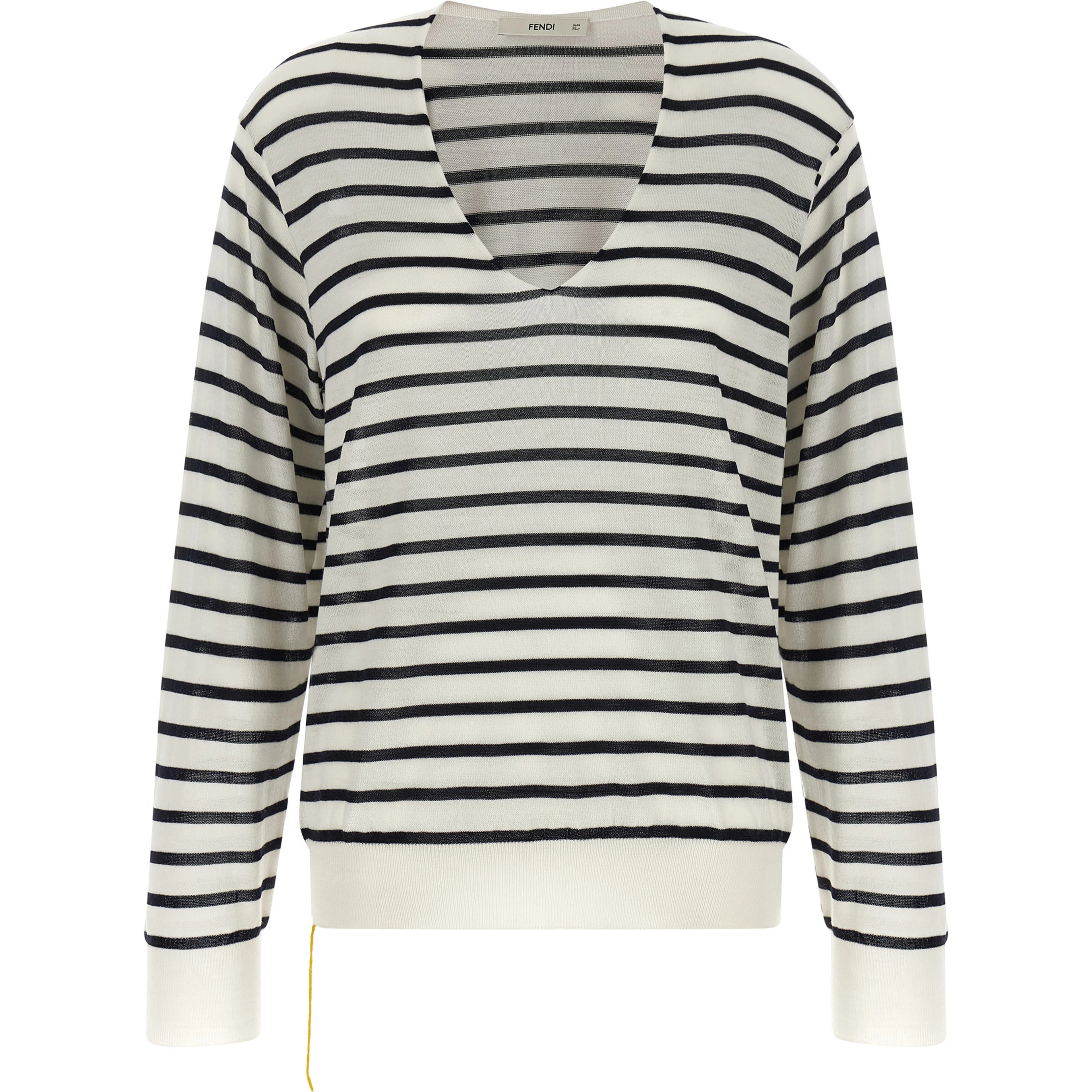 Bicolor Virgin Wool Cardigan
