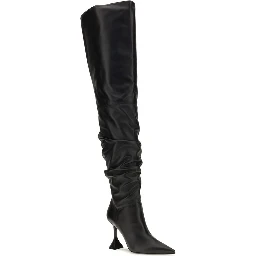 Black Calf Leather Bos Taurus Over The Knee