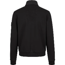 Black Polyester Men Jacket