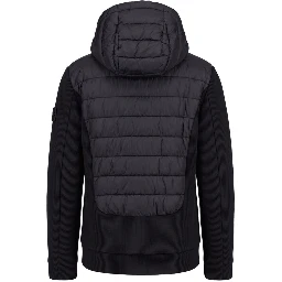 Black Polyester Men Jacket