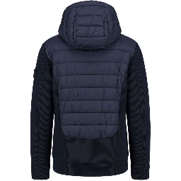 Blue Polyester Men Jacket