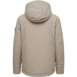 Beige Polyester Men Jacket
