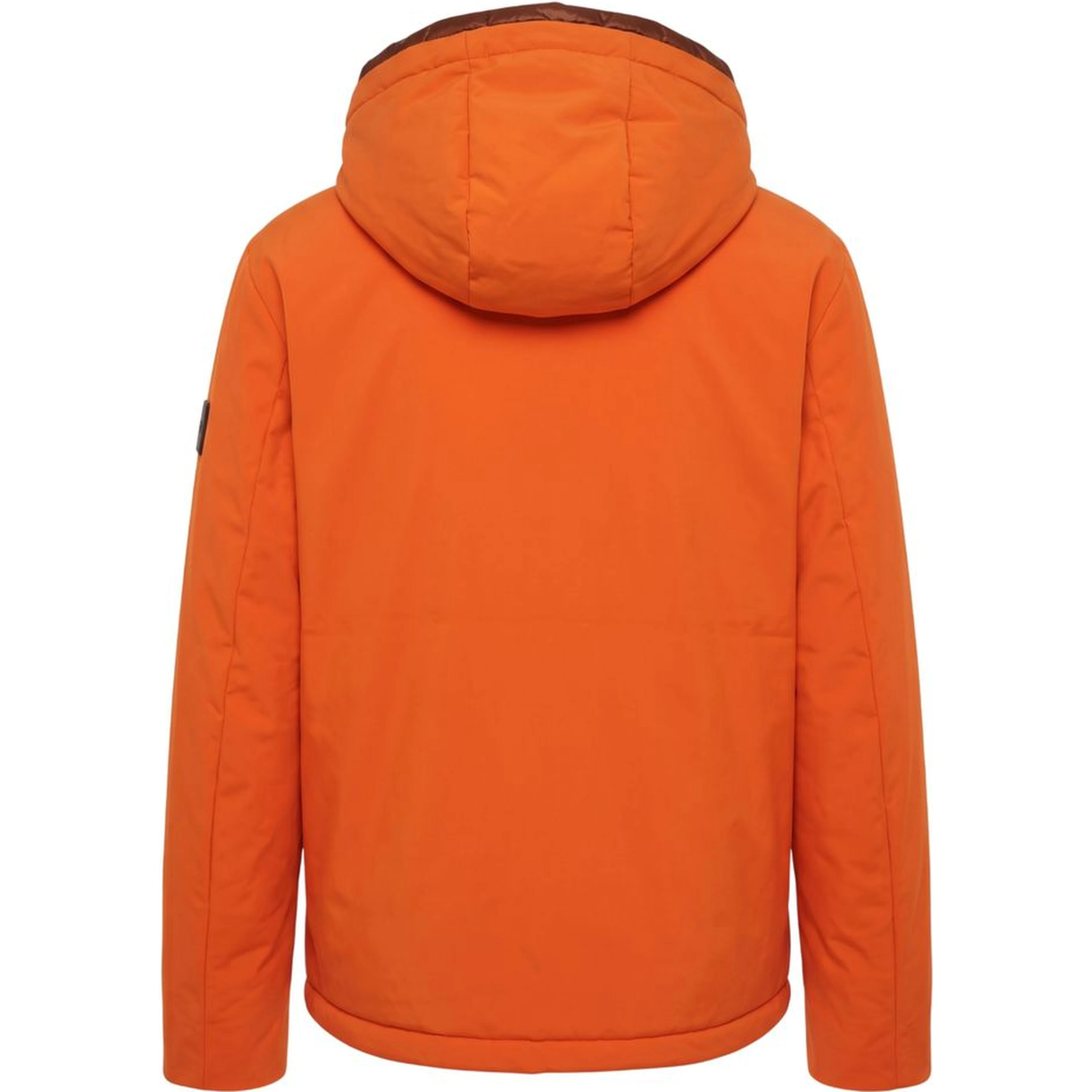 Orange Polyester Men Jacket