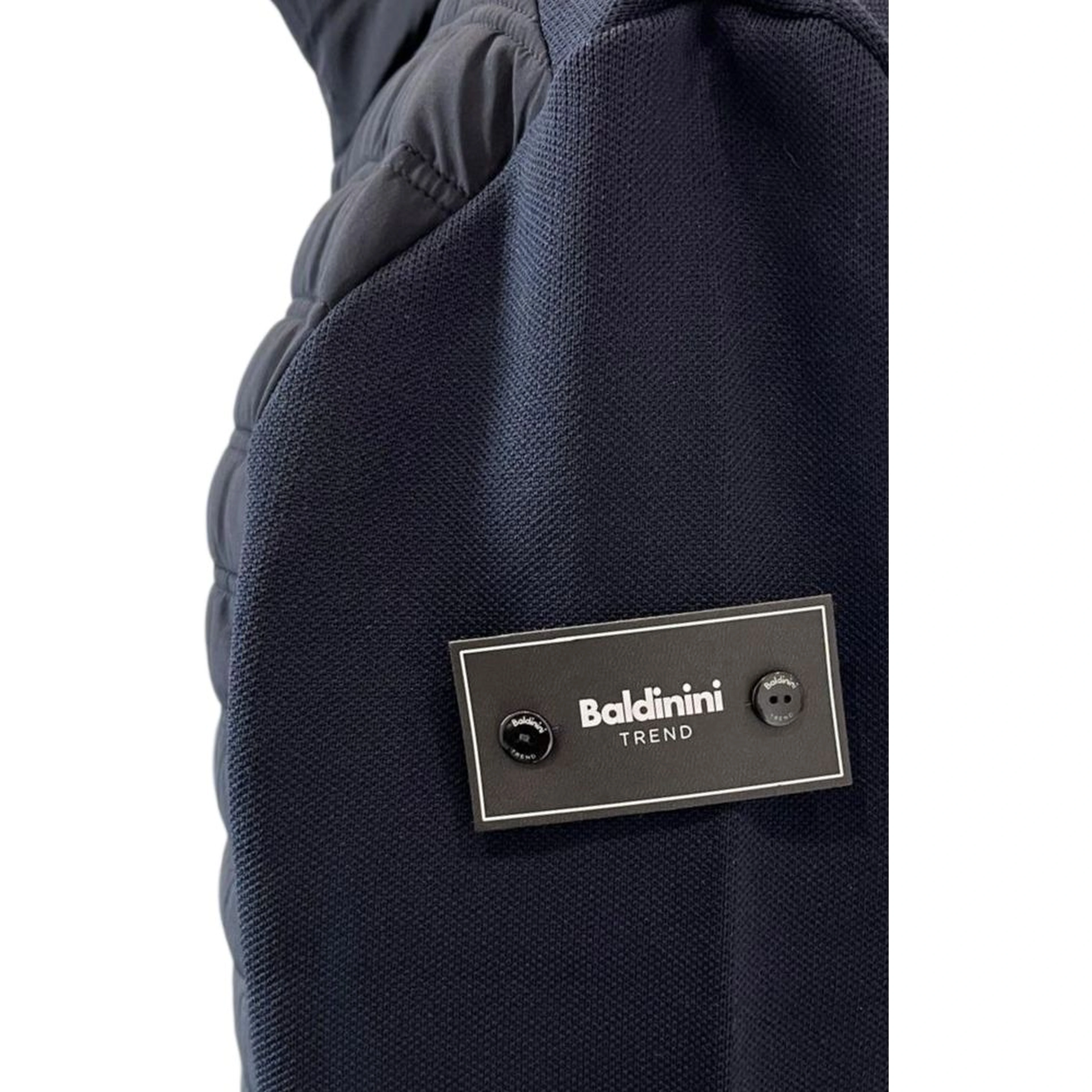 Blue Polyester Men Jacket
