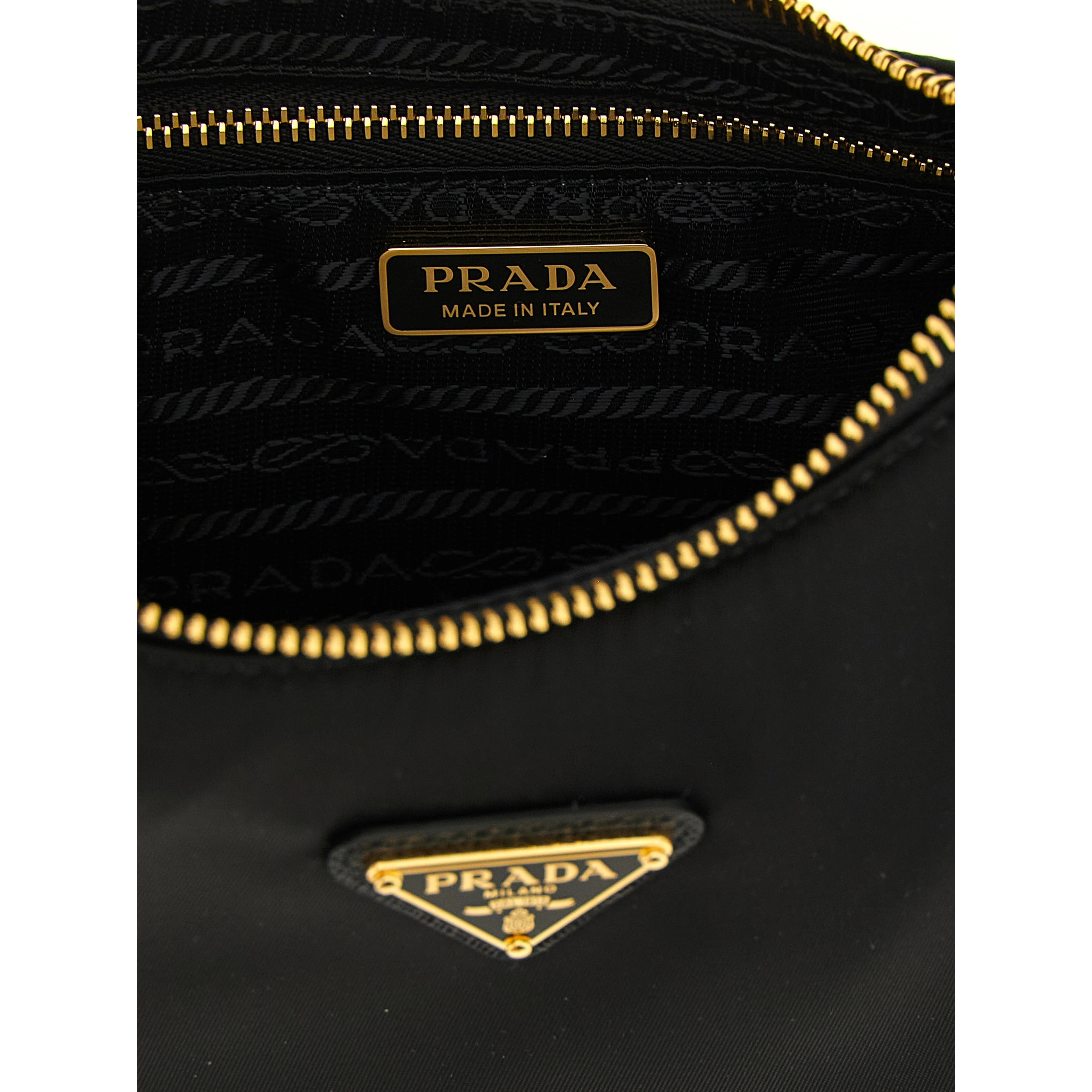 Black Recycled Polyamide Shoulder Bag