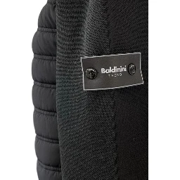 Black Polyester Men Jacket