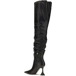 Black Calf Leather Bos Taurus Over The Knee