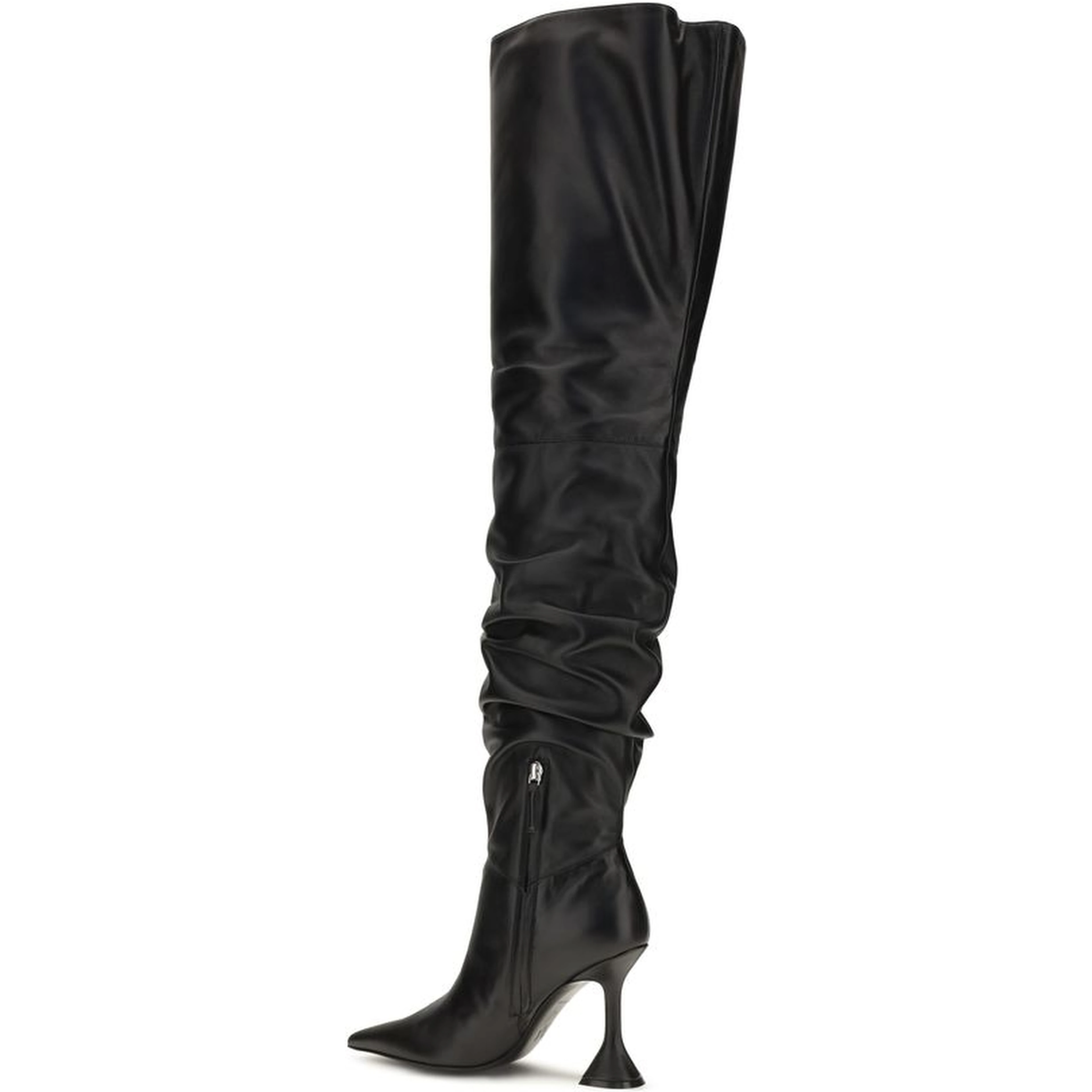Black Calf Leather Bos Taurus Over The Knee