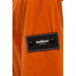 Orange Polyester Men Jacket