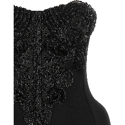 Black Polyester Short Dress