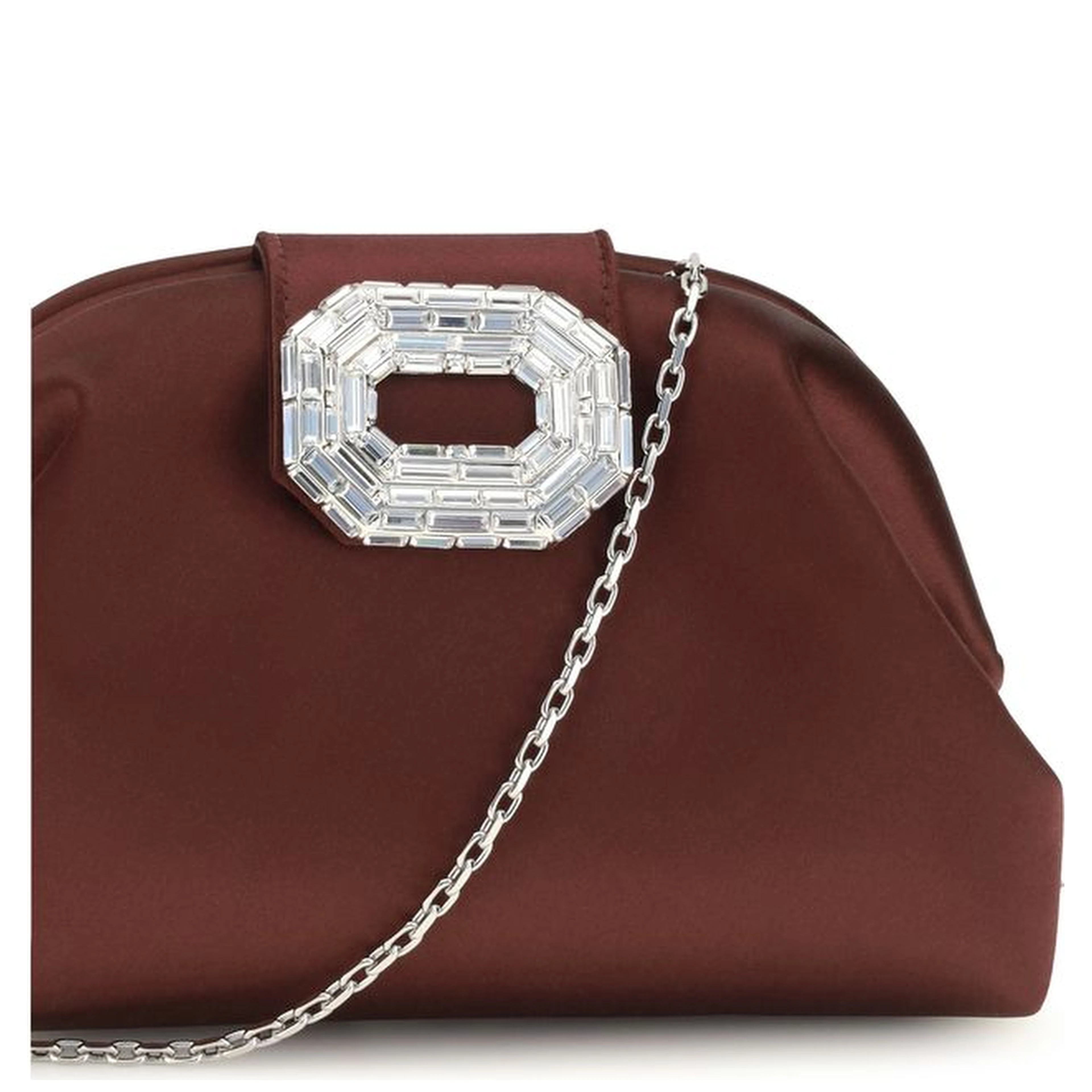 Bordeaux Satin Shoulder Bag
