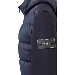 Blue Polyester Men Jacket