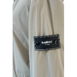 Beige Polyester Men Jacket