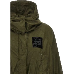 Bicolor Recycled Polyamide Coat
