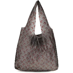Black Polyurethane Shoulder Bag