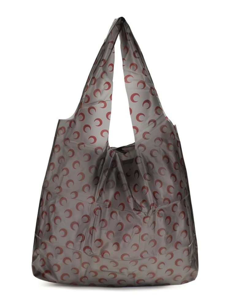 Black Polyurethane Shoulder Bag