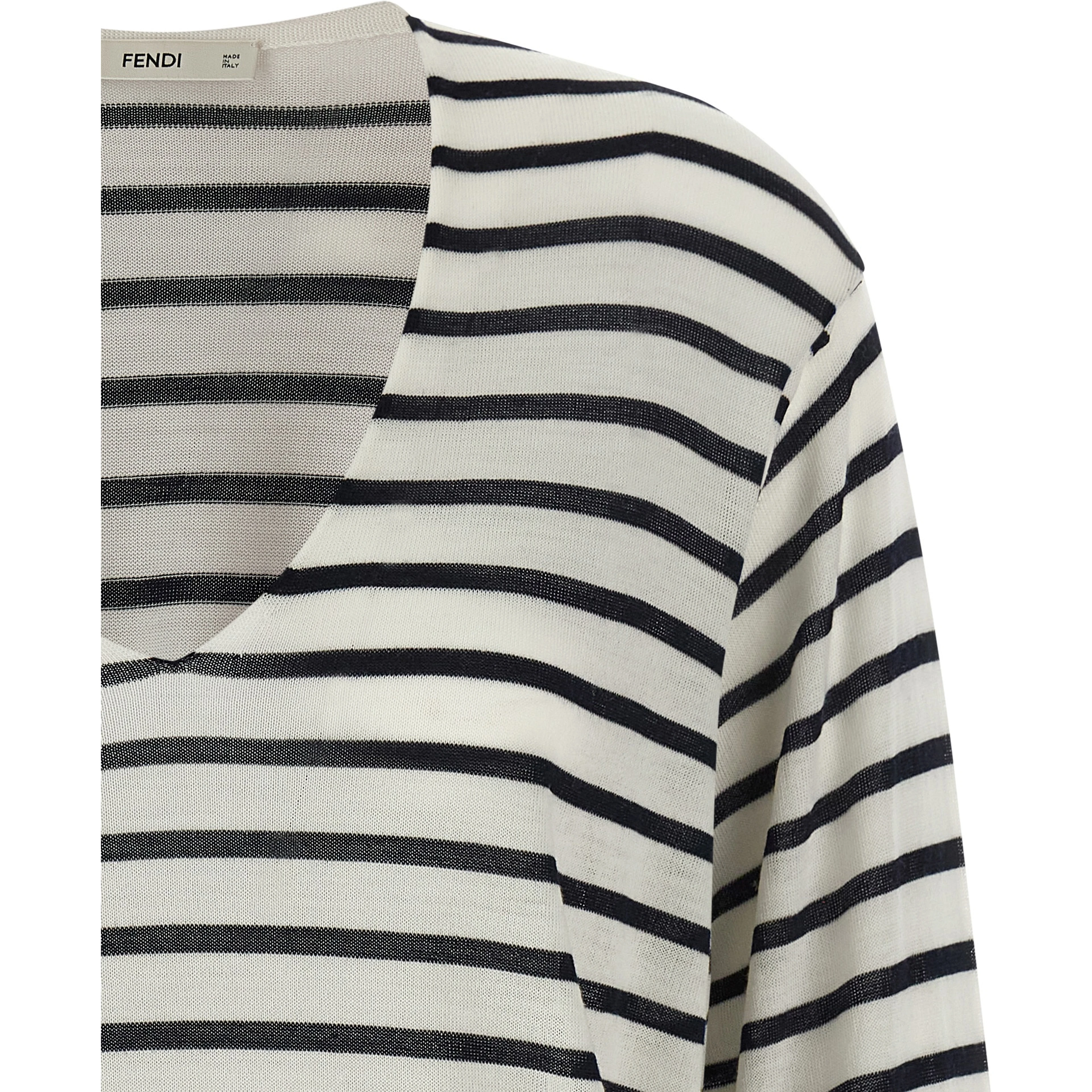 Bicolor Virgin Wool Cardigan