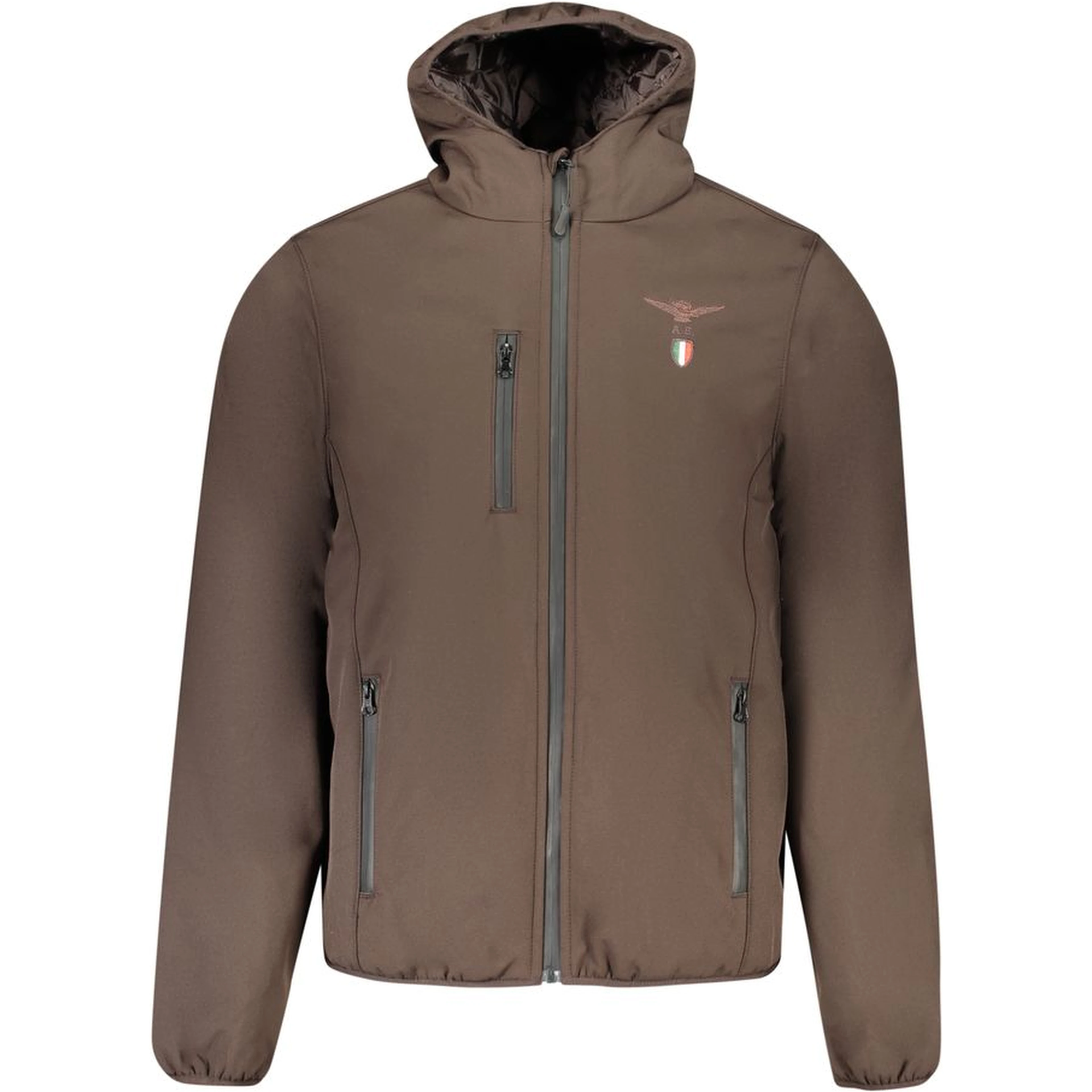 Brown Polyester Shell Jacket