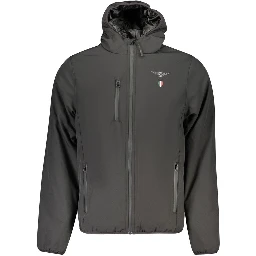 Black Polyester Shell Jacket
