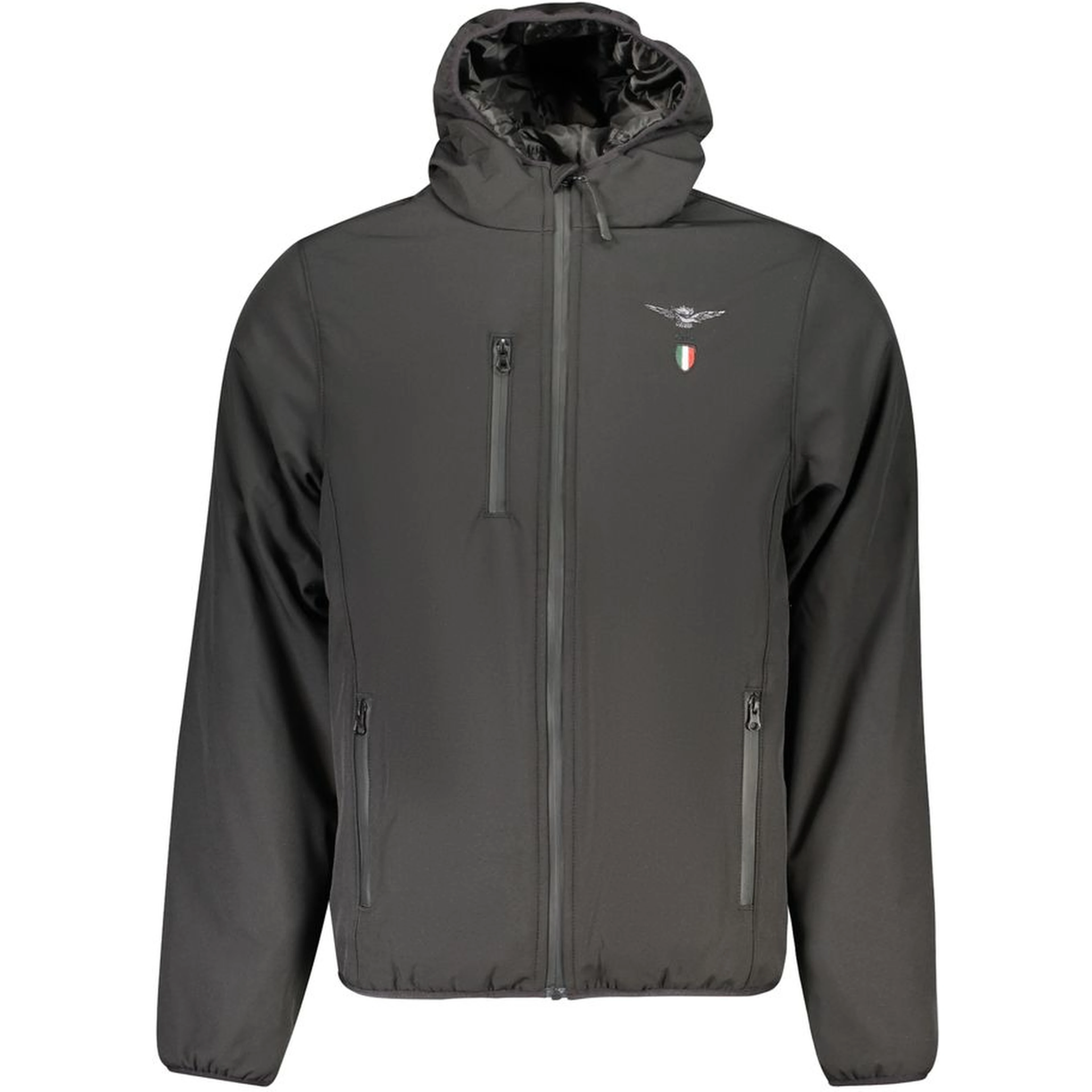 Black Polyester Shell Jacket