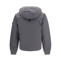 Gray Nylon Full-Length Jacket