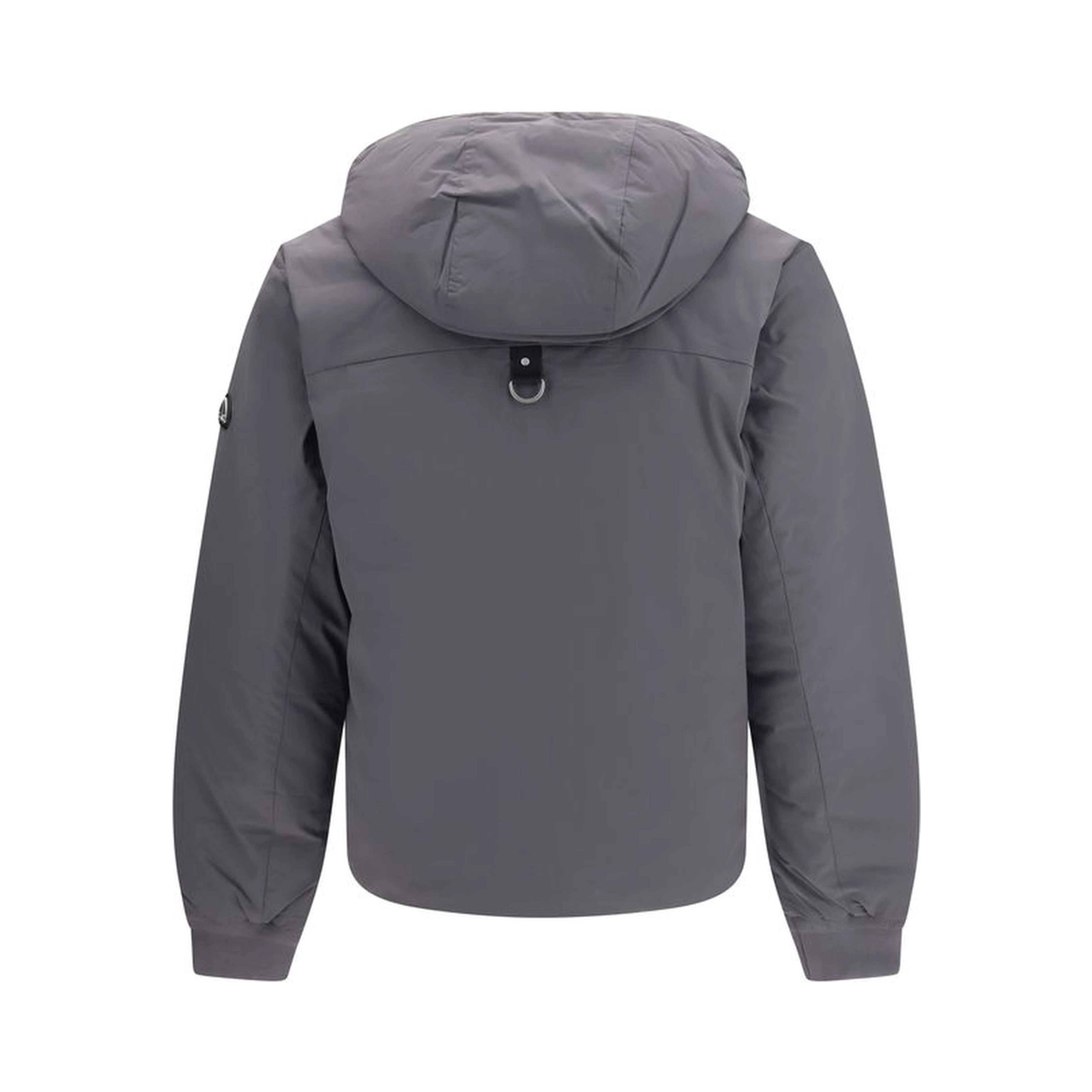 Gray Nylon Full-Length Jacket