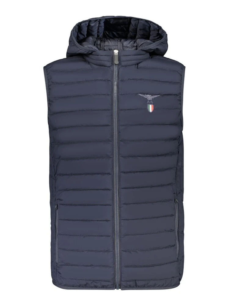 Blue Polyester Men's Jacket