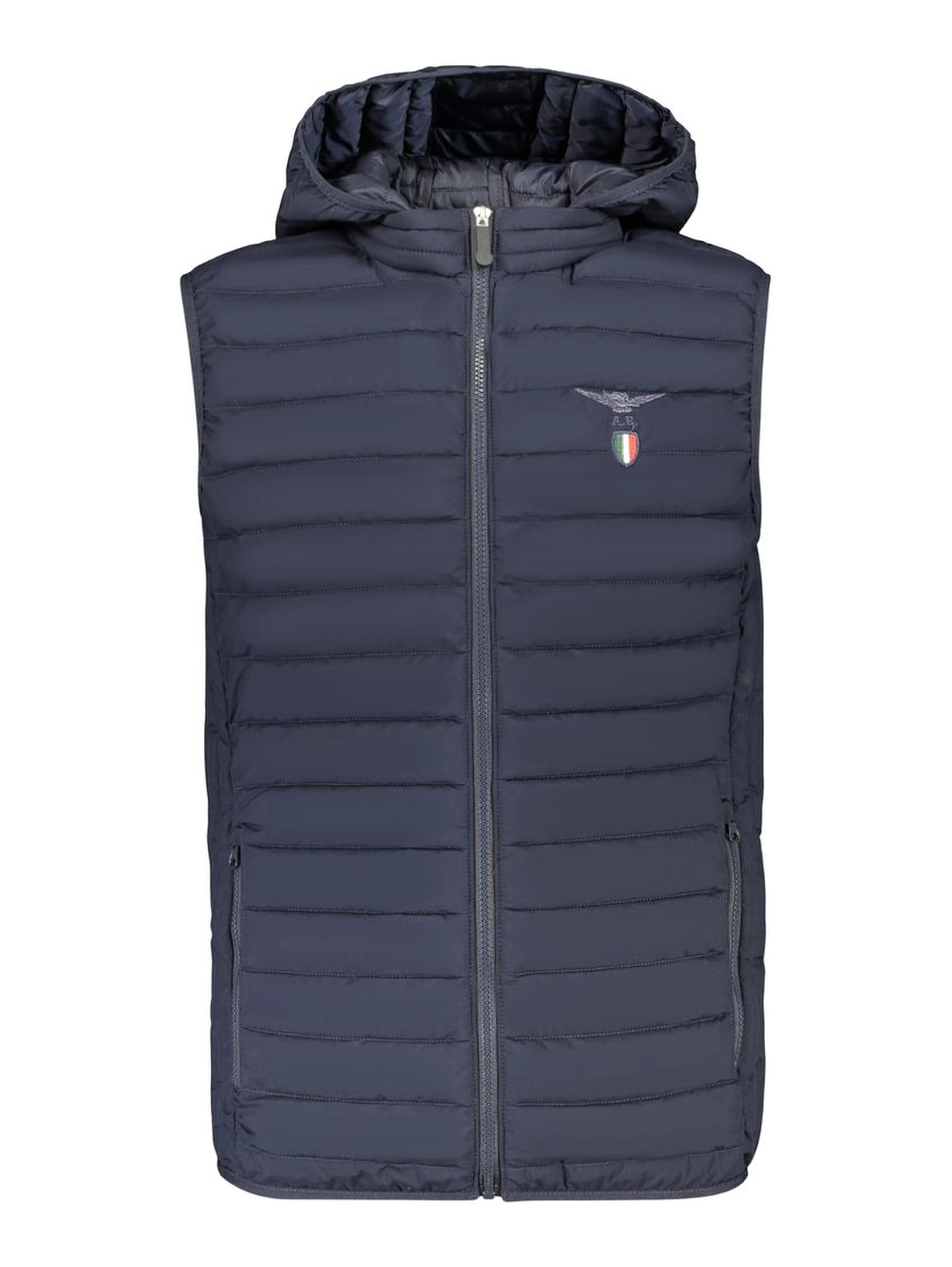 Blue Polyester Men's Jacket