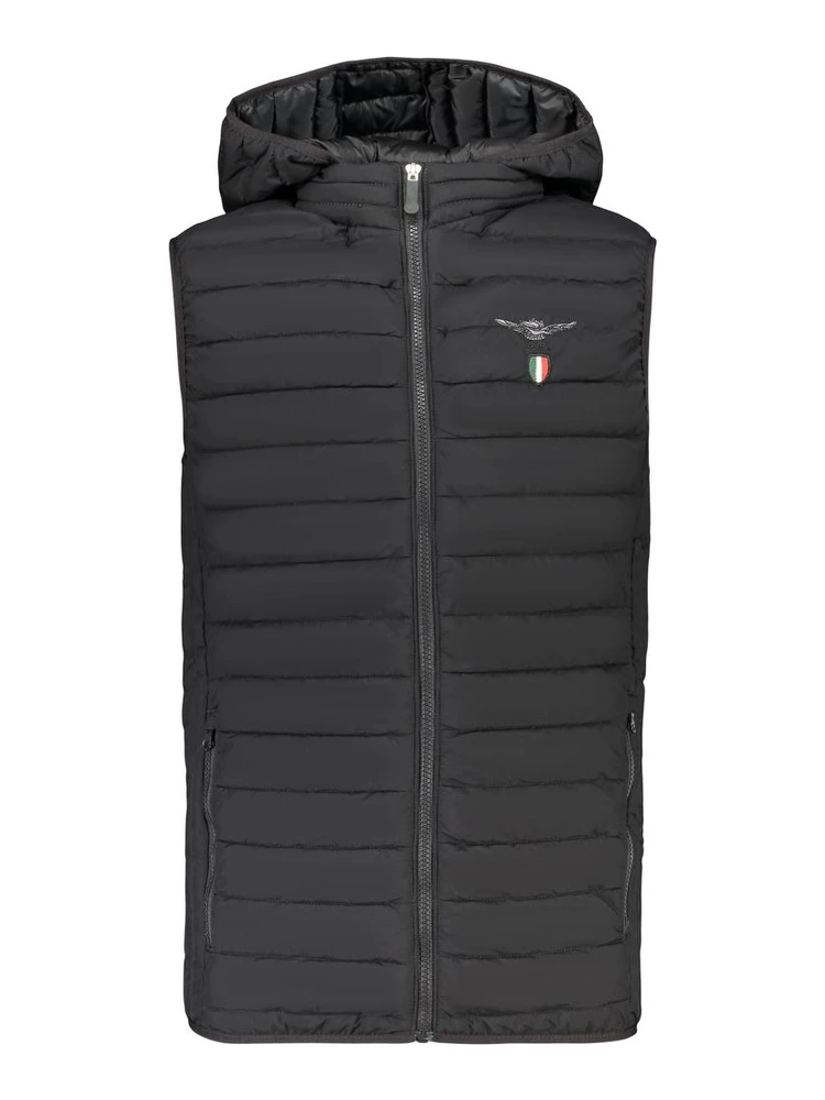 Black Polyester Men's Jacket