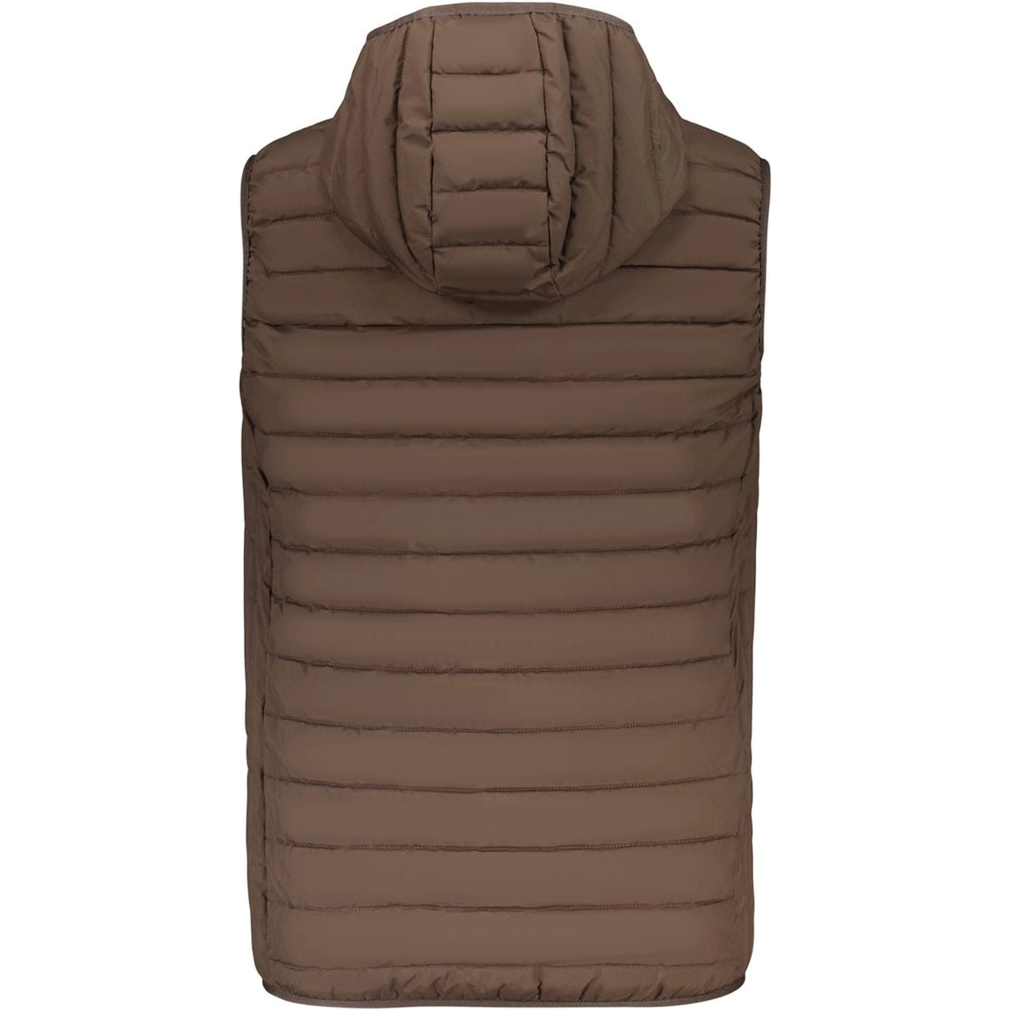 Brown Polyester Sleeveless Jacket