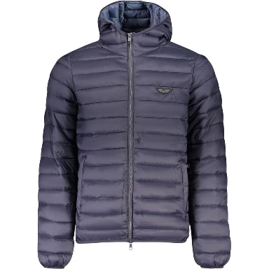 Blue Polyamide Full-Length Jacket