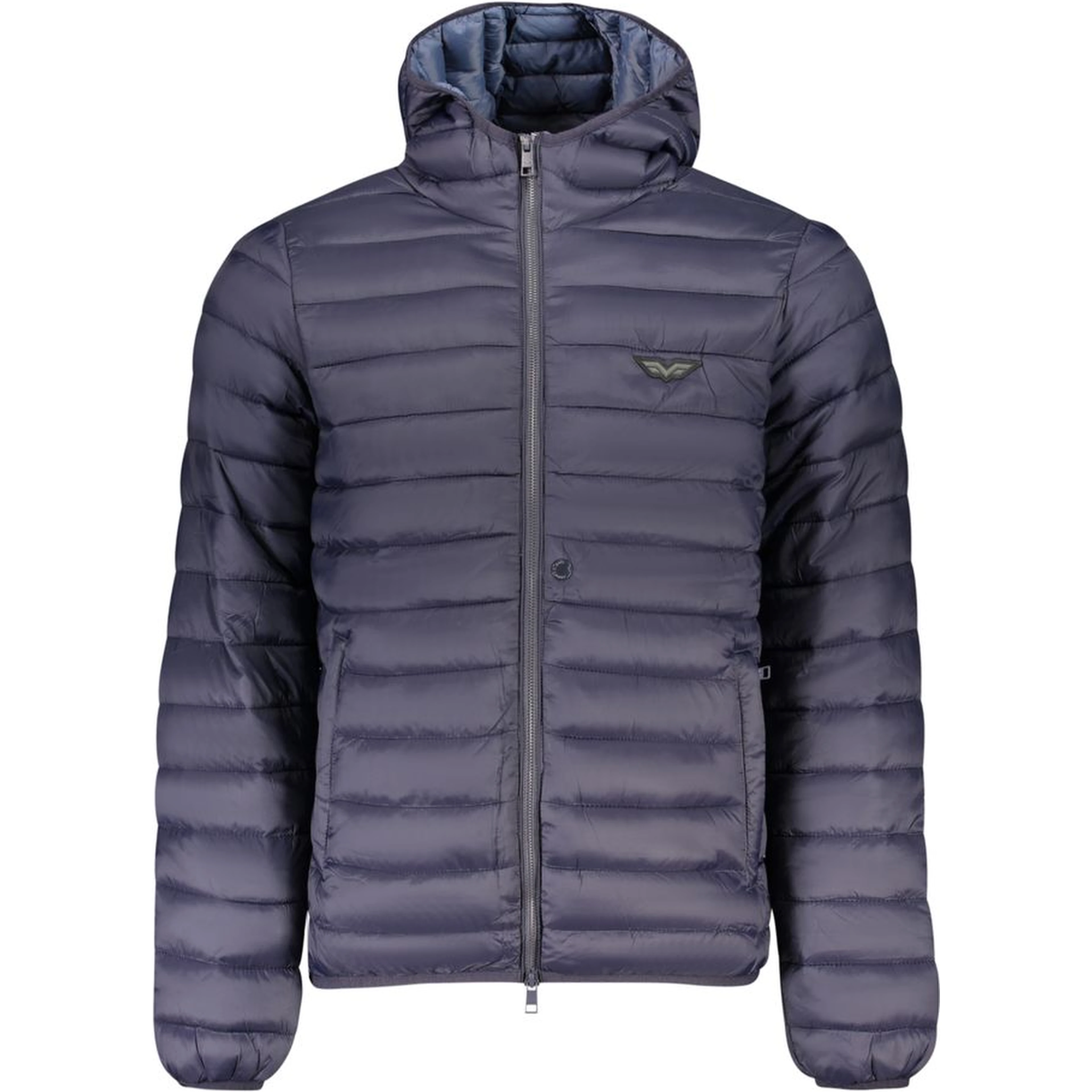 Blue Polyamide Full-Length Jacket