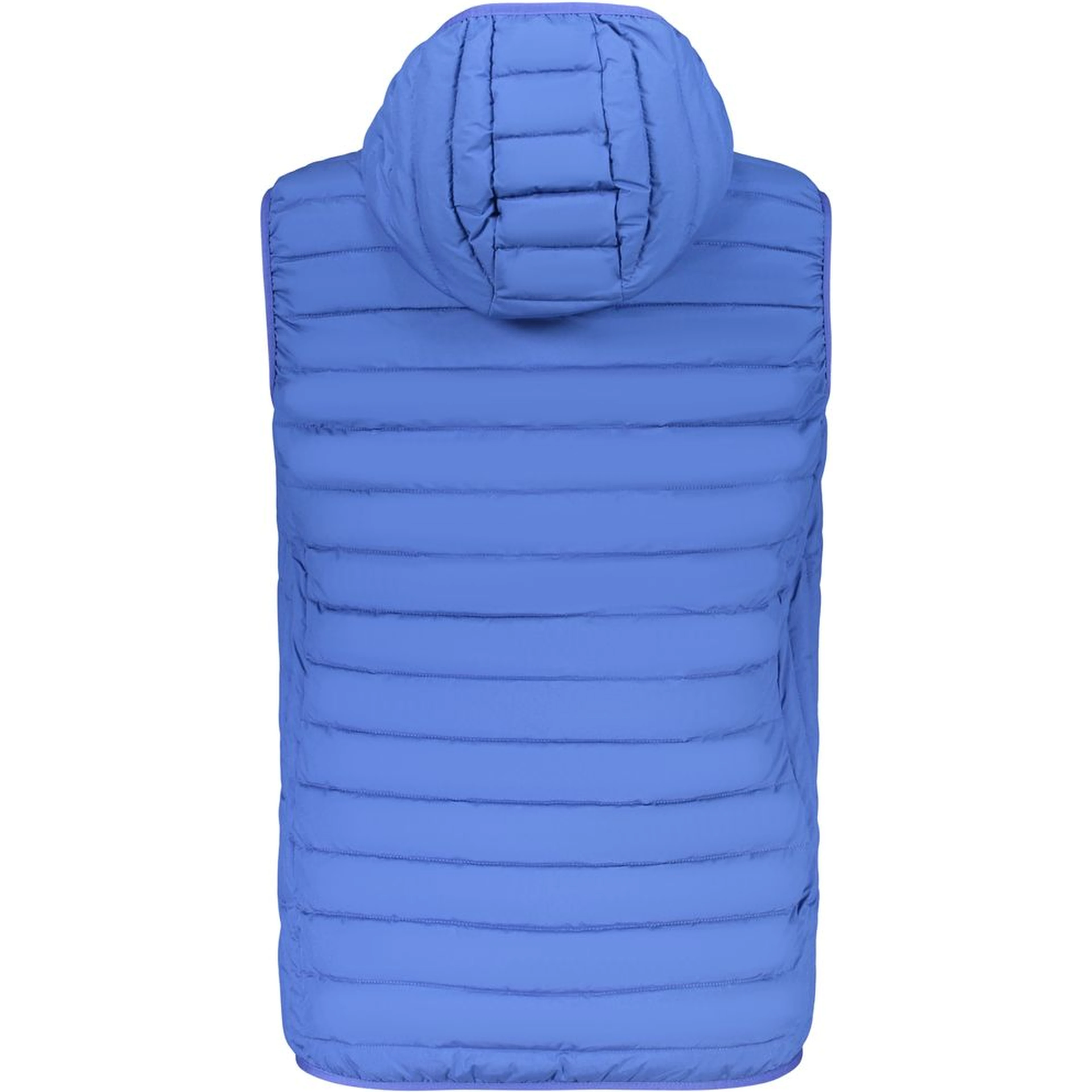 Blue Polyester Sleeveless Jacket