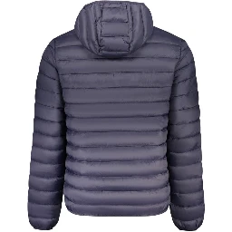 Blue Polyamide Full-Length Jacket