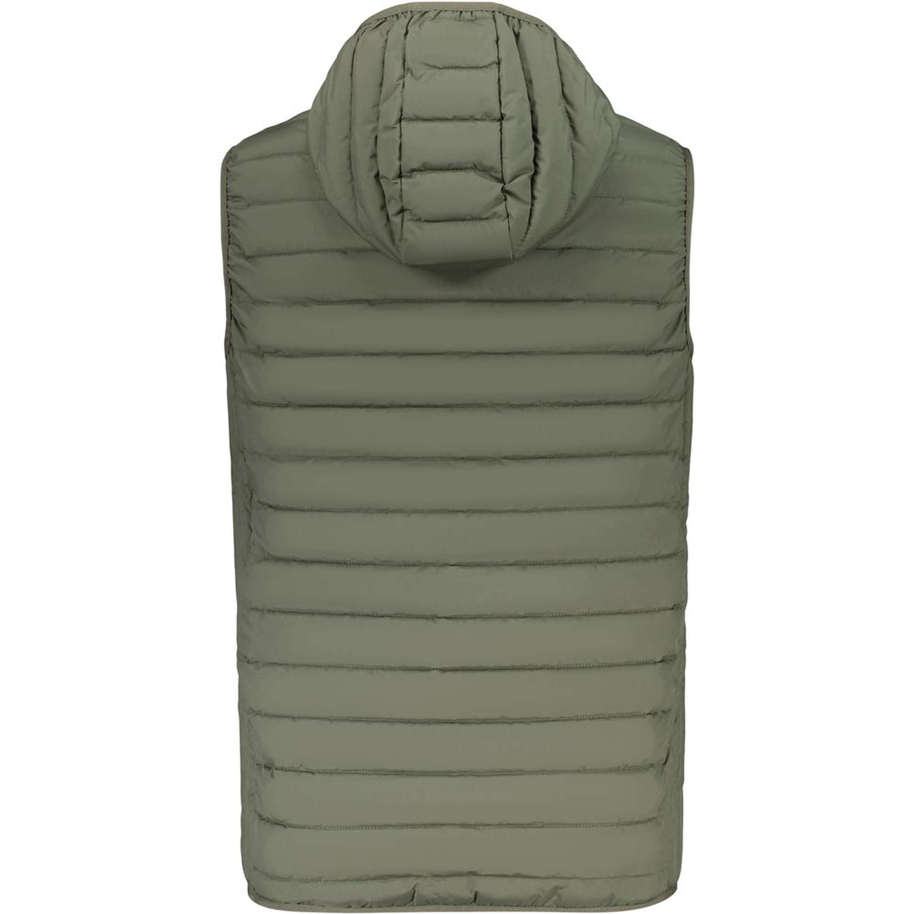 Green Polyester Sleeveless Jacket