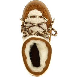 Beige Lamb Fur Flat Boots