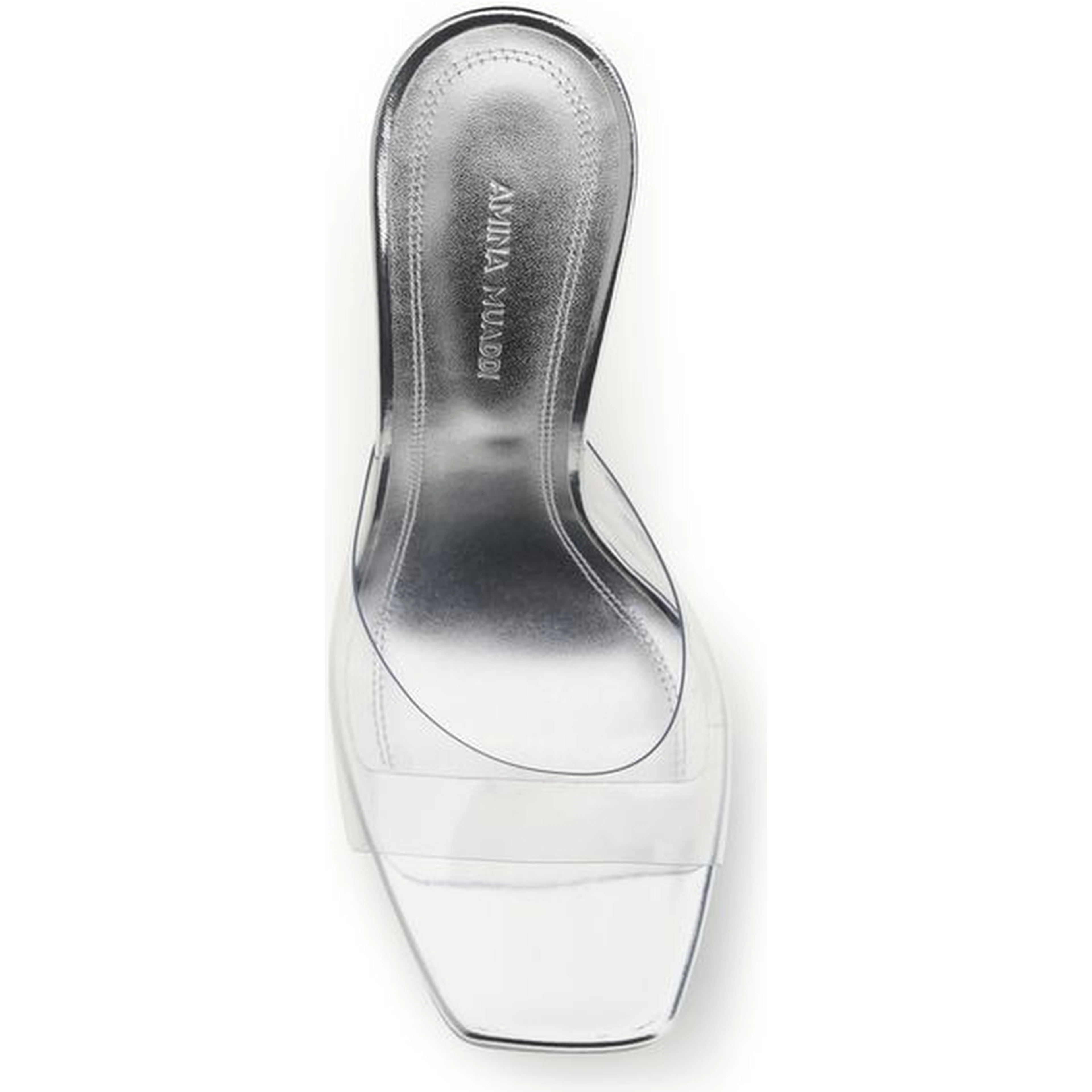 Silver Pvc Platform Sandals
