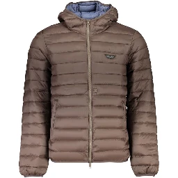 Brown Polyamide Men's Jacket