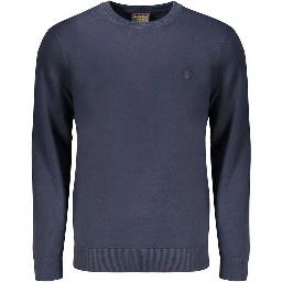 Blue Cotton Men's Top