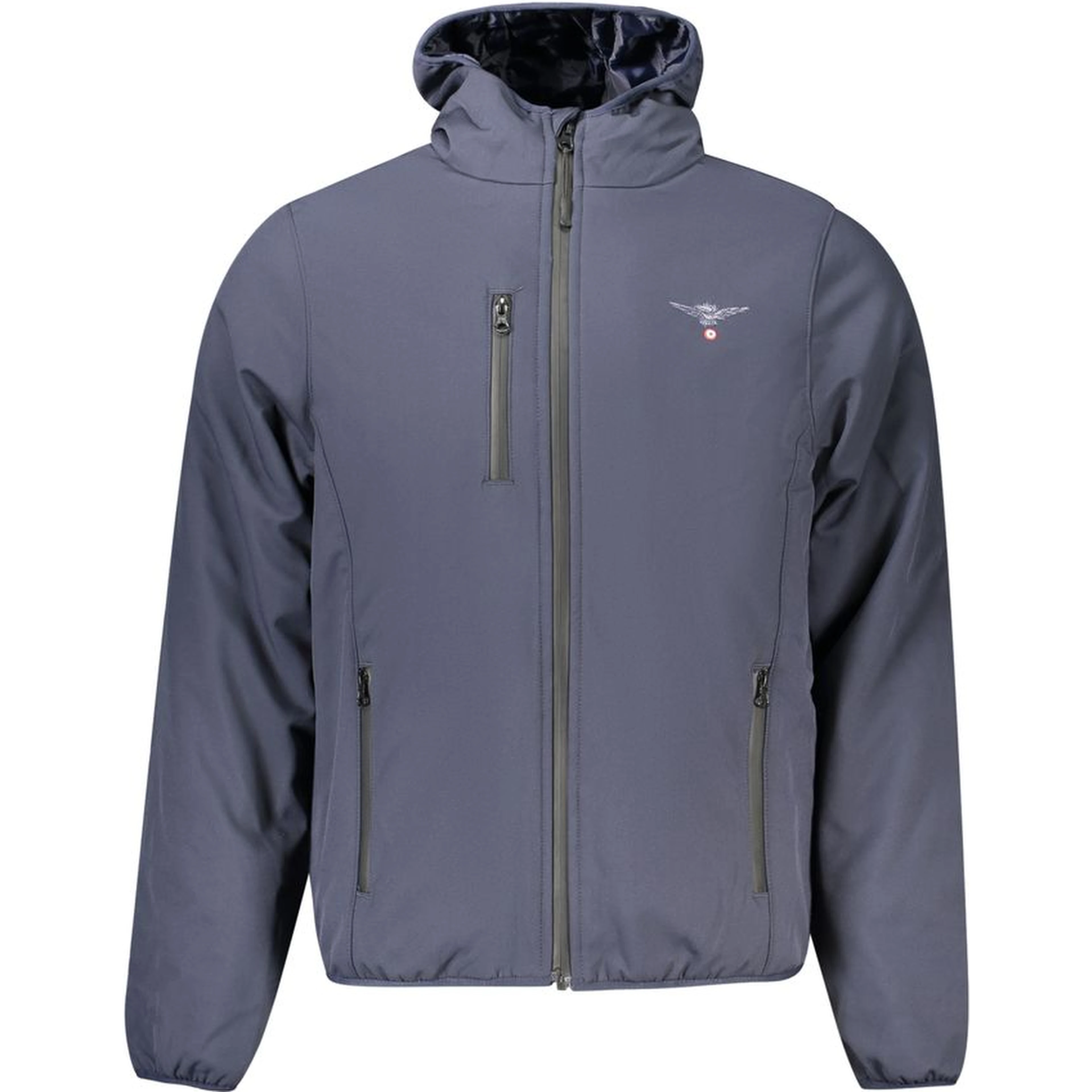 Blue Polyester Men's Jacket