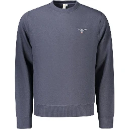 Blue Cotton Men's Sweatshirt