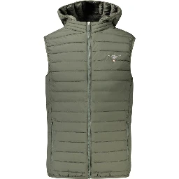 Green Polyester Men's Jacket
