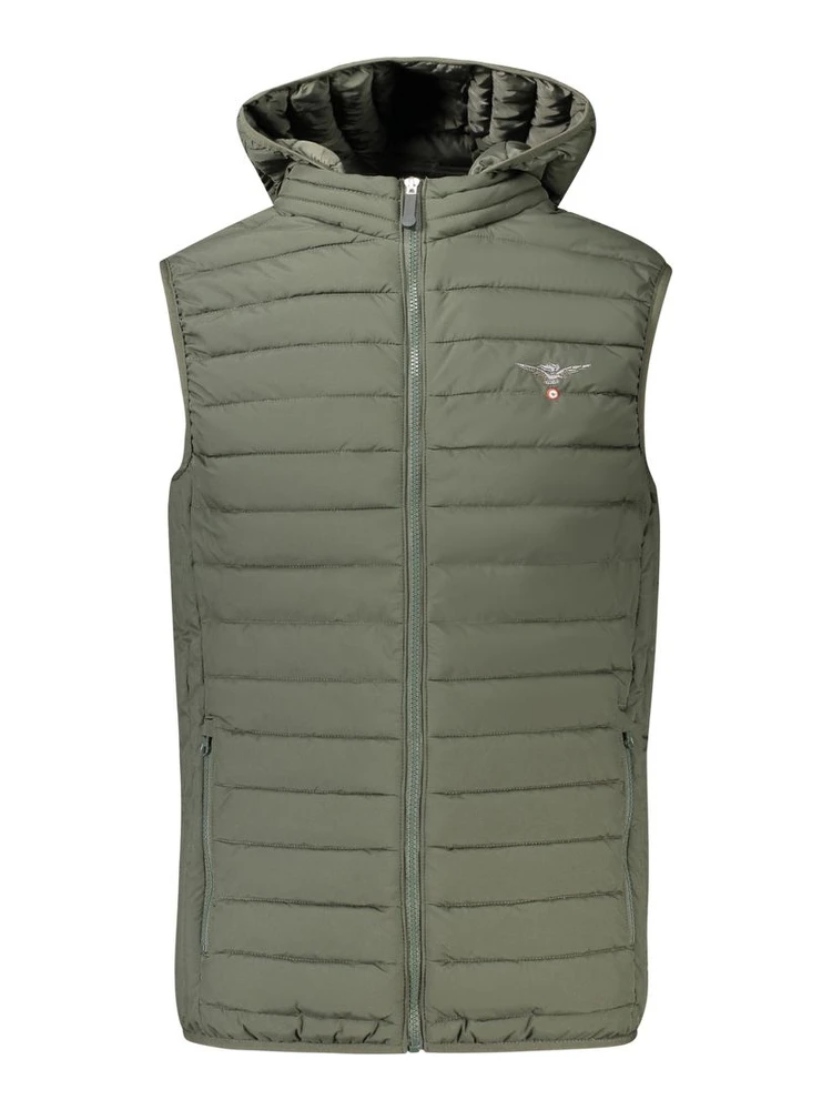 Green Polyester Men's Jacket
