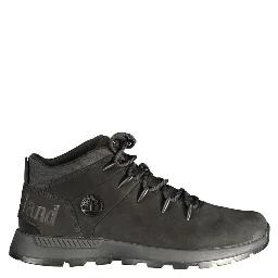 Black Polyester Mens Sneaker