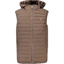 Brown Polyester Men's Jacket