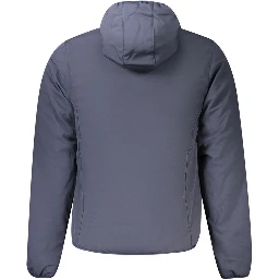 Blue Polyester Men's Jacket