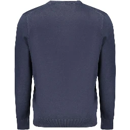 Blue Cotton Men's Top