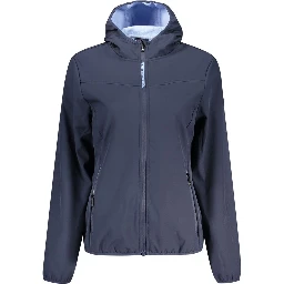 Blue Polyester Women's Jacket