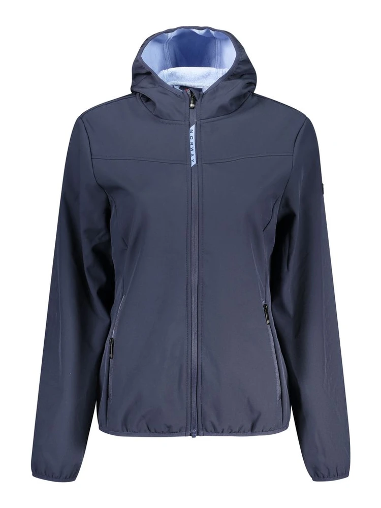 Blue Polyester Women's Jacket
