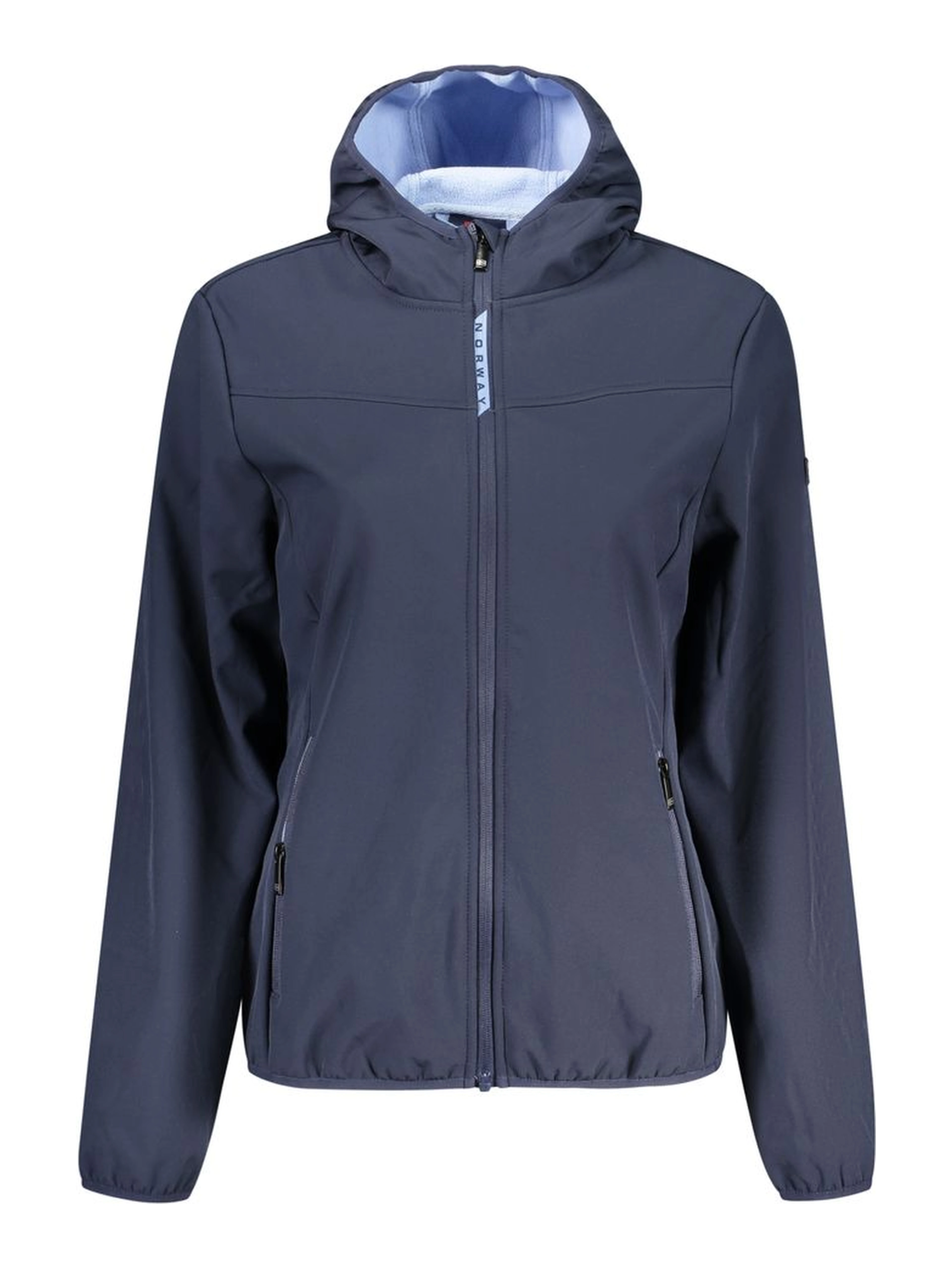 Blue Polyester Women's Jacket